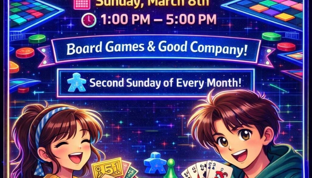 Monthly Casual Game Afternoon