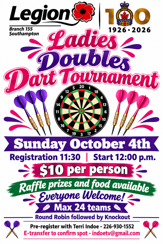 Ladies Doubles Dart Tournament